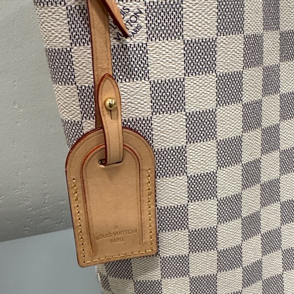 Louis Vuitton graceful MM damier Azur rose ballerine interior - Picture 3 of 7